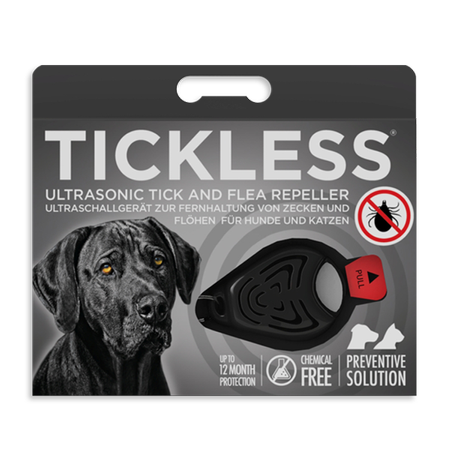 TICKLESS Pet - ultradźwiękowy odstraszacz na kleszcze - czarny