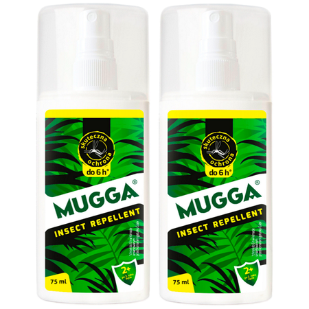 ZESTAW RODZINNY - 2 x Mugga spray 9,5% DEET 75ml - Jaico